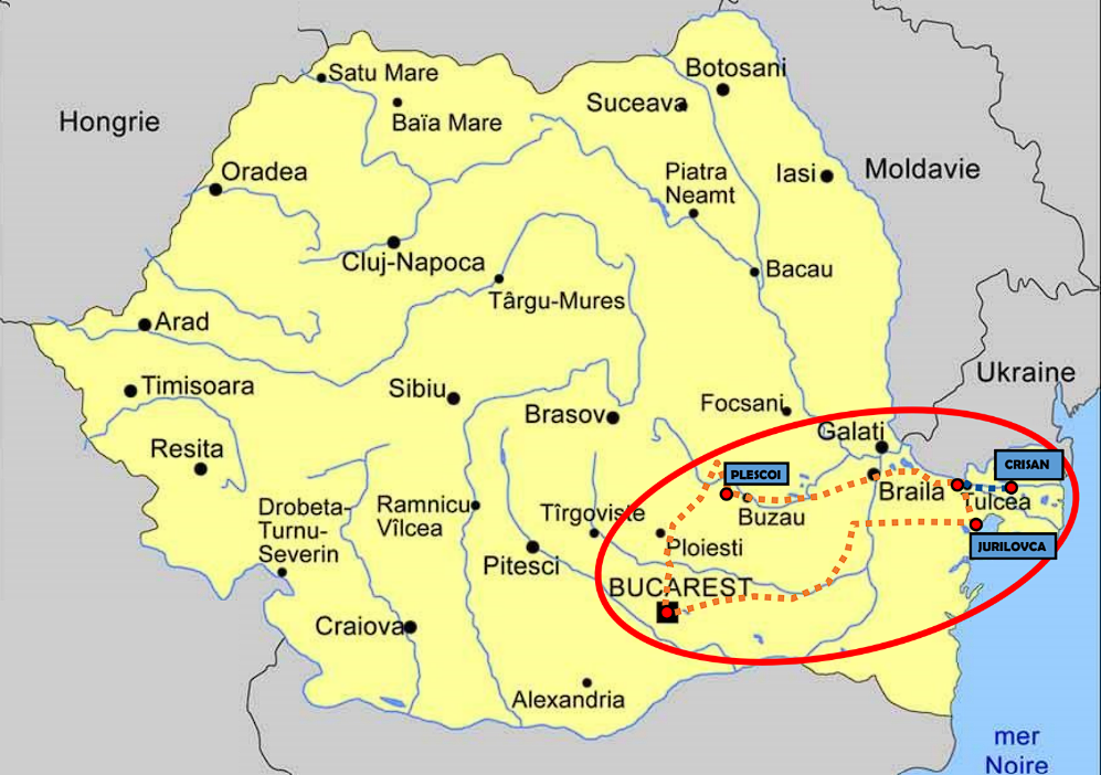 Carte du circuit Delta du Danube et littoral de la Mer Noire