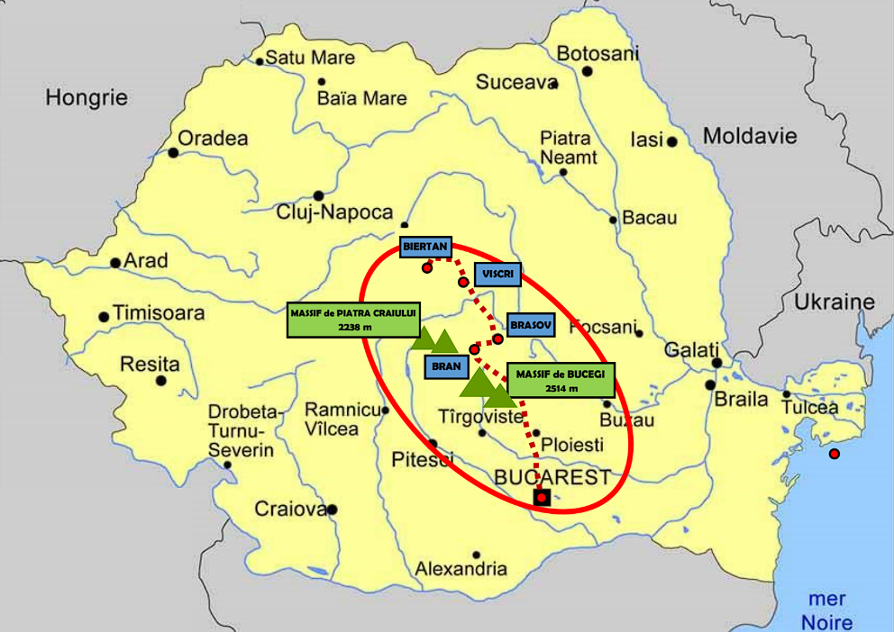 Carte du circuit Randonnées en Transylvanie